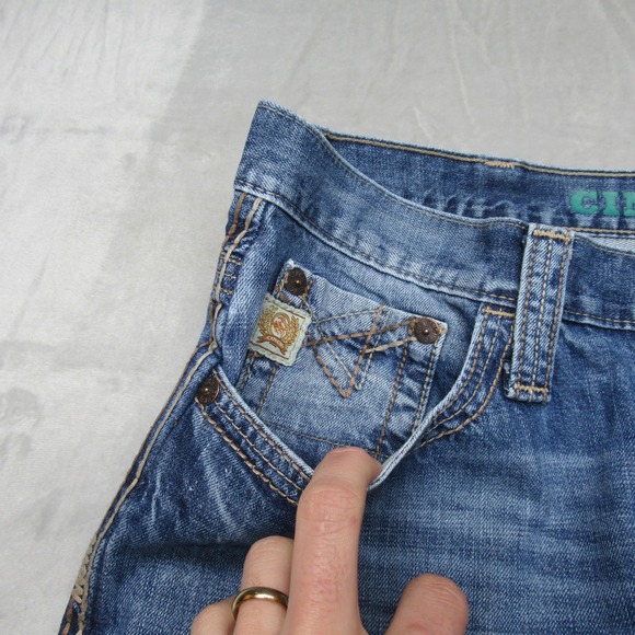 Cinch Green Label Jeans Mens 35x35 Blue Denim Bootcut Medium Wash Classic Fit - Picture 7 of 16
